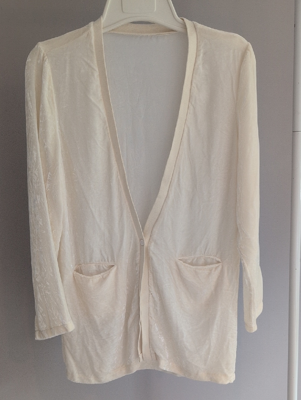 Silk Maison Velvet Cardigan With Two Front Pockets